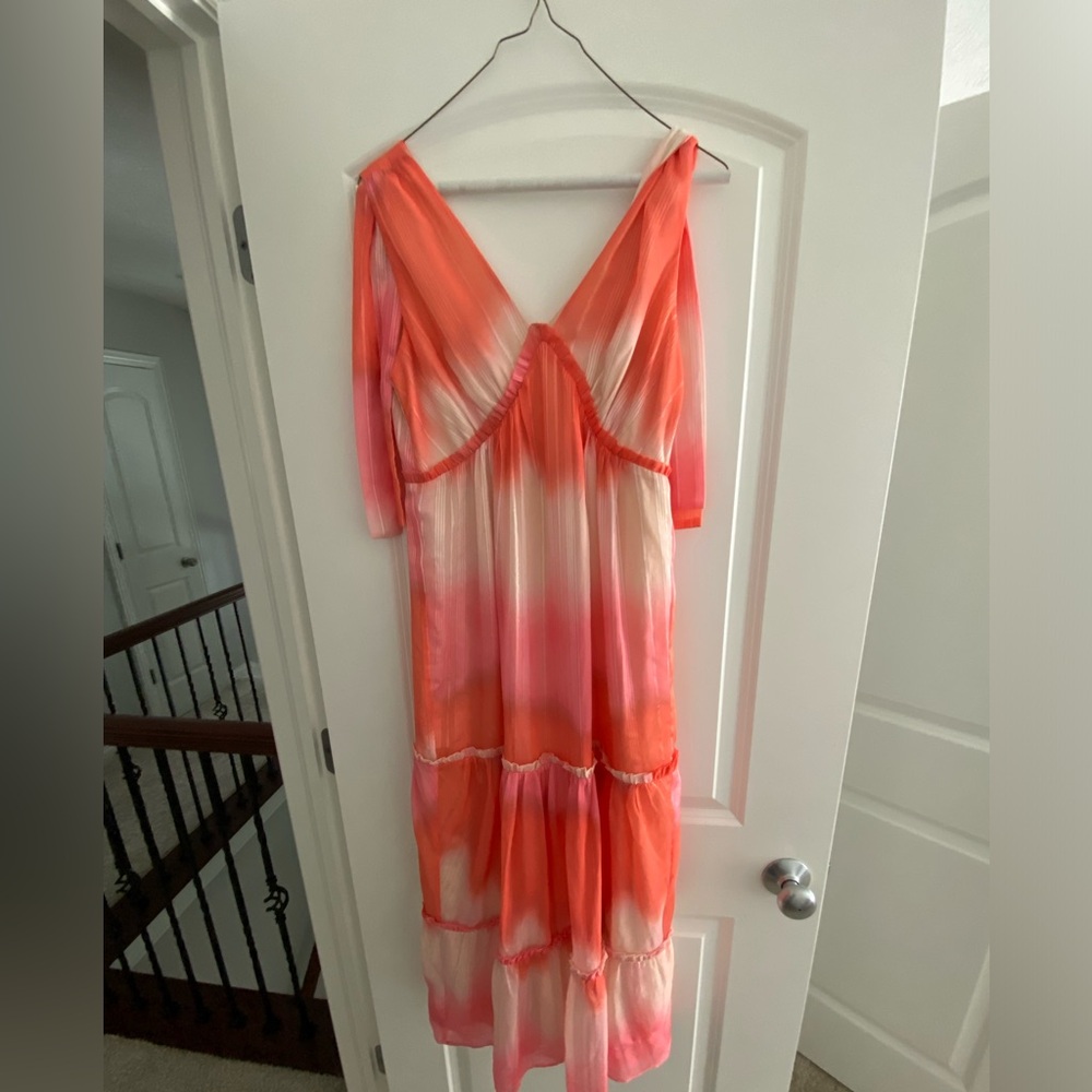 NWT Adelyn Rae Lauren Tiered Chiffon Dress Size S